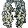 Discount Carolina Makena Modal Scarf Black with Gold
