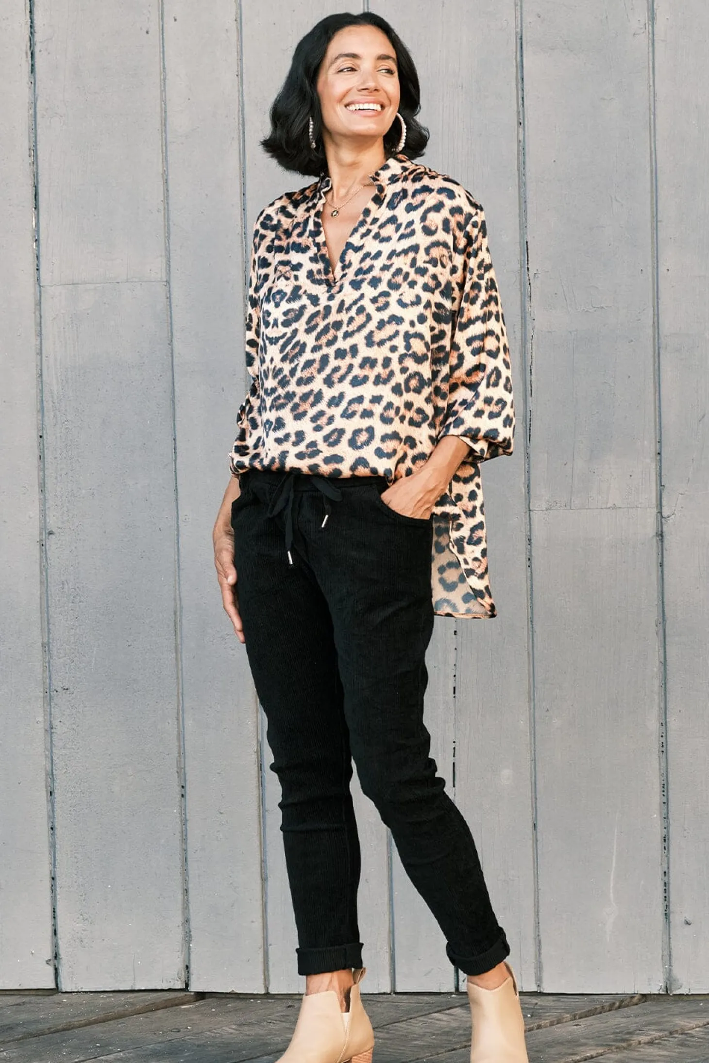 Sale Carolina Maricela Corduroy Jogger Black