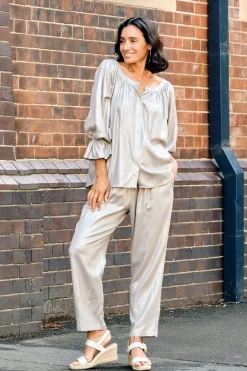 Online Carolina Marissa Pants Silver Shimmer