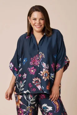 Clearance Carolina Maya Floral Short Sleeve Collared Shirt