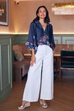 Clearance Carolina Maya Floral Short Sleeve Collared Shirt
