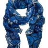 Outlet Carolina Mira Silk Scarf Cobalt