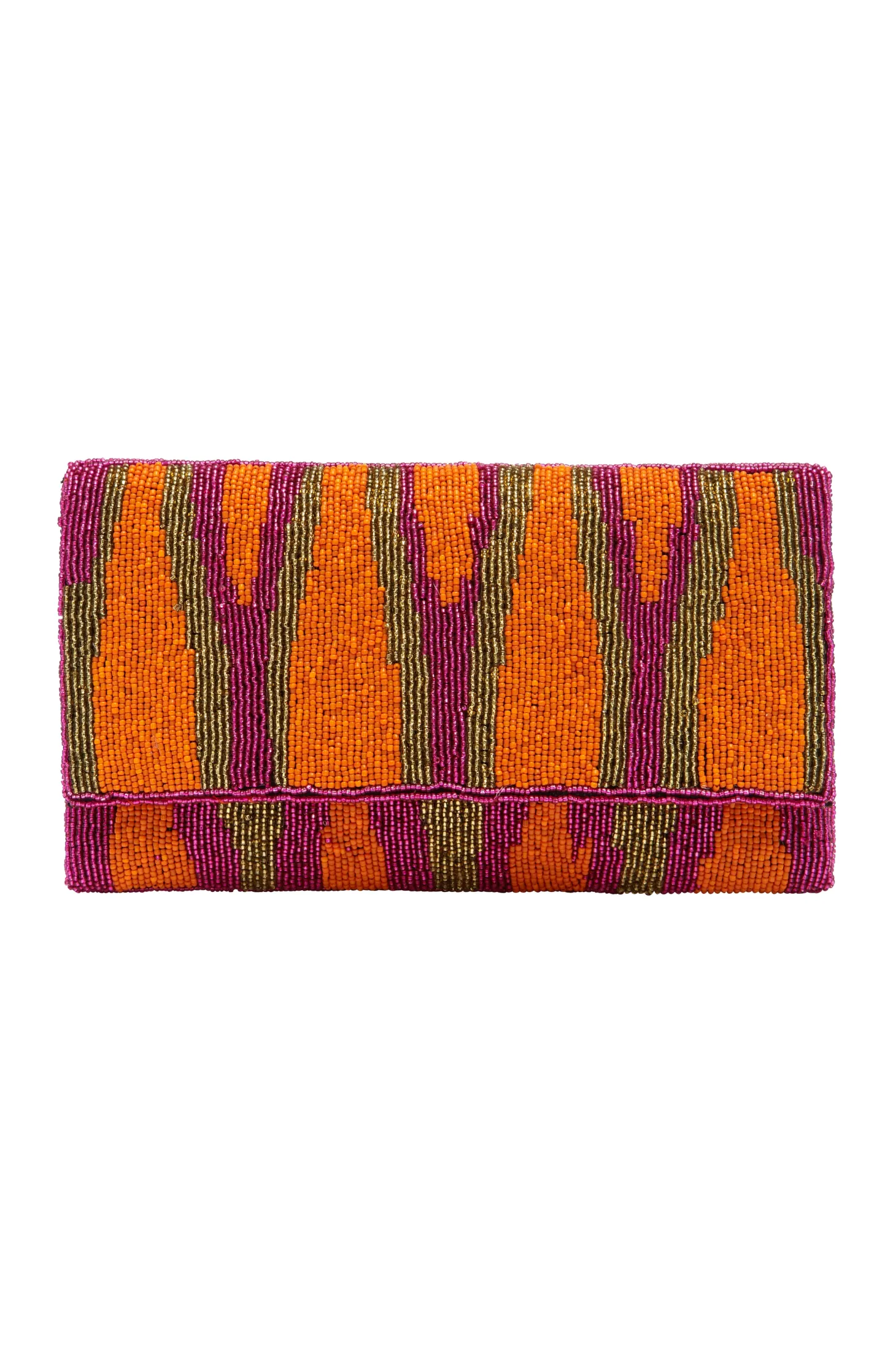 Cheap Carolina Namira Sequinned Clutch Bag Orange/Pink
