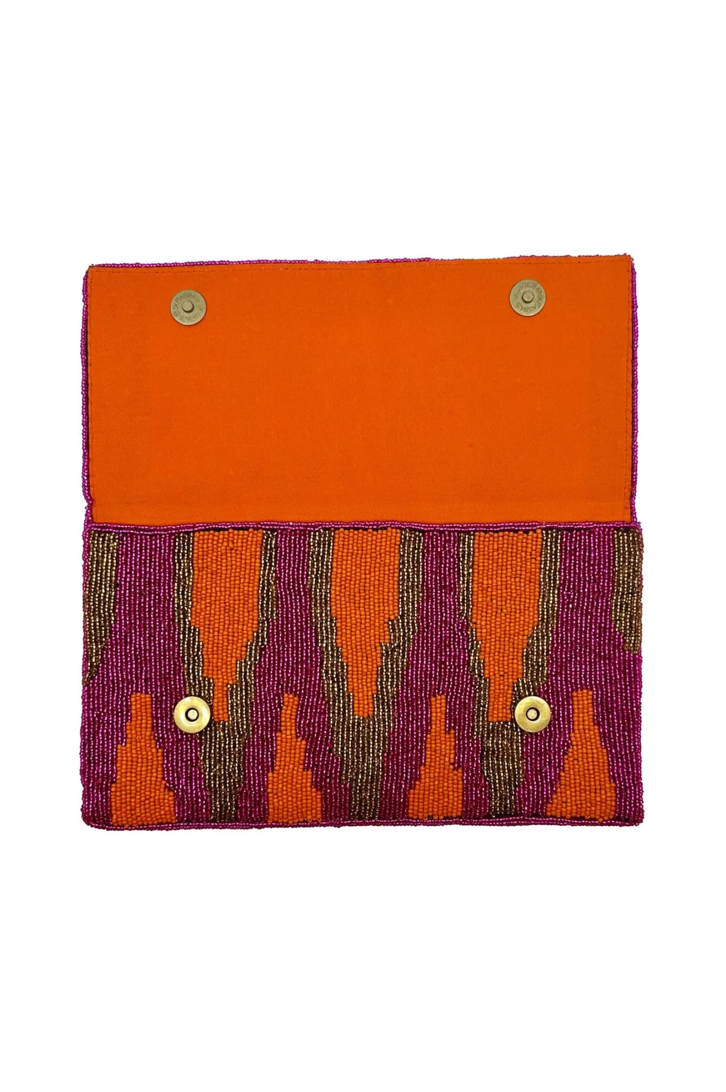 Cheap Carolina Namira Sequinned Clutch Bag Orange/Pink