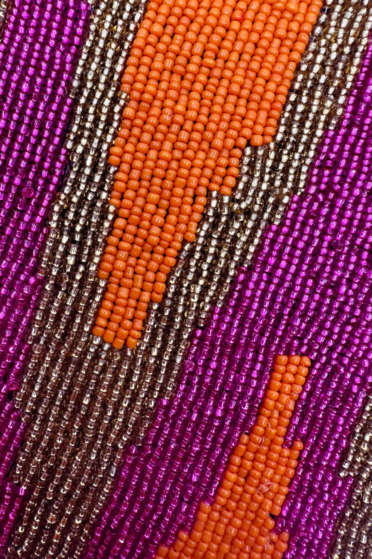 Cheap Carolina Namira Sequinned Clutch Bag Orange/Pink