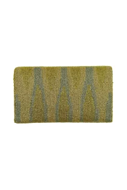 Shop Carolina Namira Sequinned Clutch Bag Gold/Silver