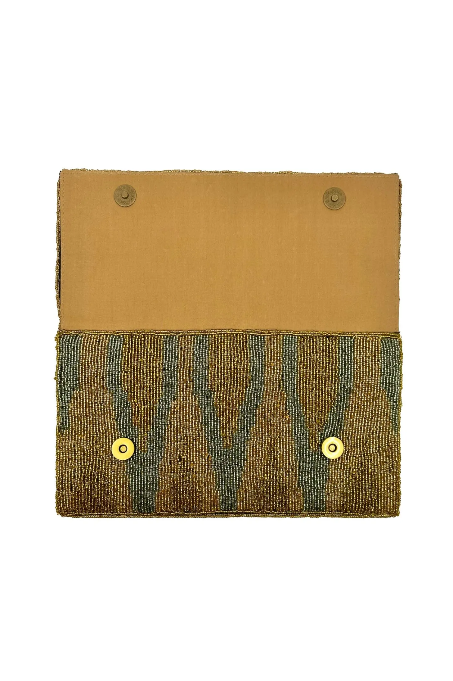 Shop Carolina Namira Sequinned Clutch Bag Gold/Silver