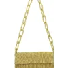 Cheap Carolina Nara Sequinned Clutch Bag Gold