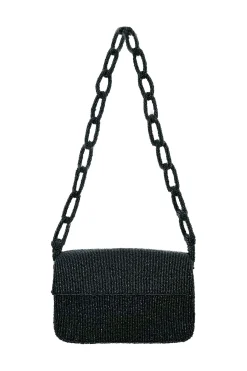 Flash Sale Carolina Nara Sequinned Clutch Bag Black