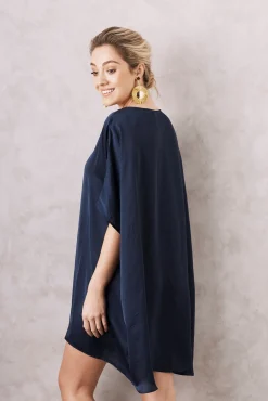 Fashion Carolina Nice Tunic Navy with V Neck