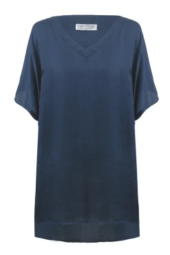 Fashion Carolina Nice Tunic Navy with V Neck