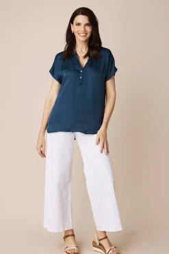New Carolina Nicole Short Sleeve Top Navy-Pre Order