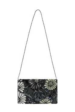 Sale Carolina Nova Sequinned Clutch Bag Black