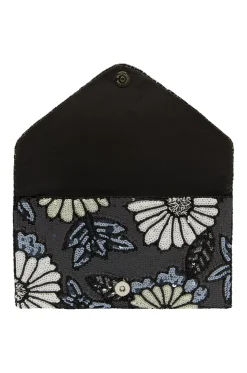 Sale Carolina Nova Sequinned Clutch Bag Black