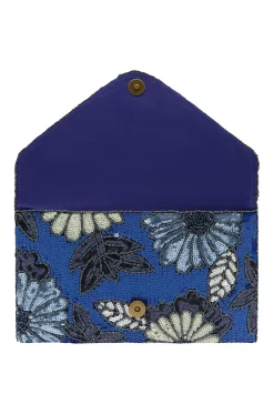 Best Carolina Nova Sequinned Clutch Bag Cobalt