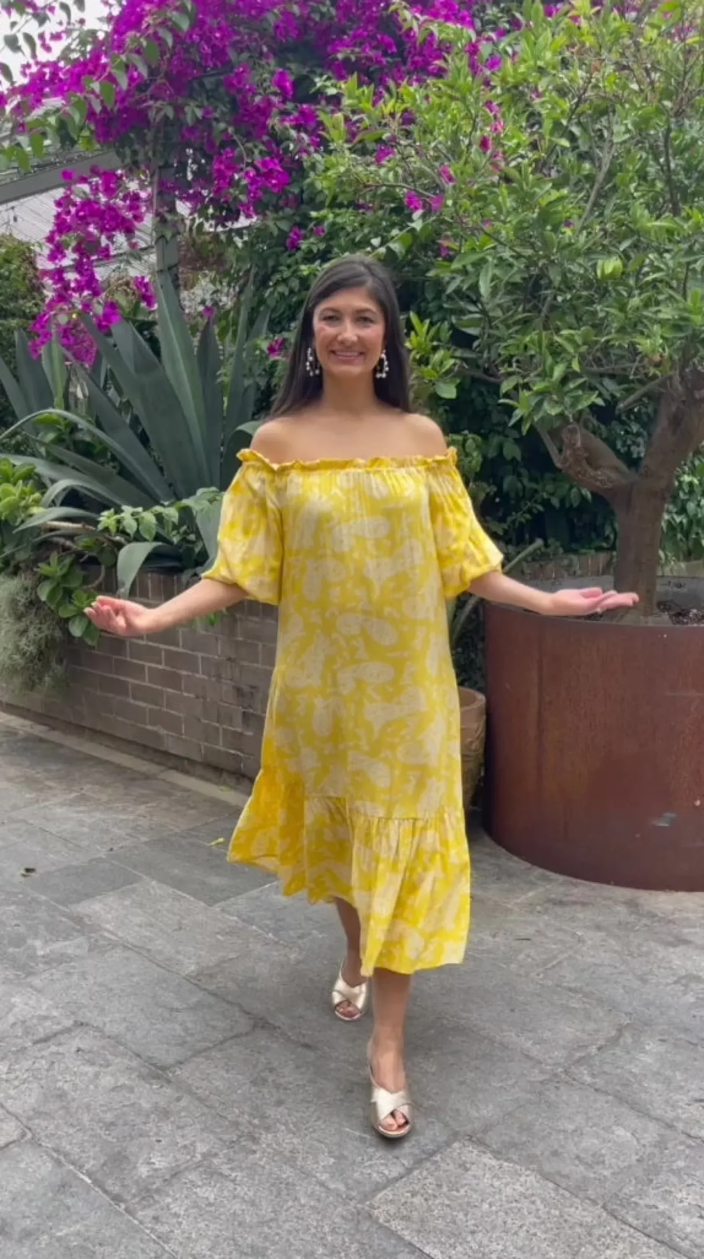 Sale Carolina Paisley Dress in Lemon