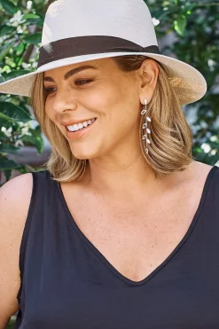 Discount Carolina Panama Hat with Brown Strap