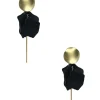 Discount Carolina Pansy Black Earrings