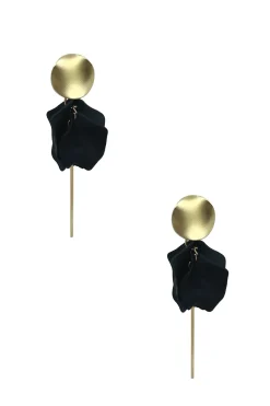 Discount Carolina Pansy Black Earrings