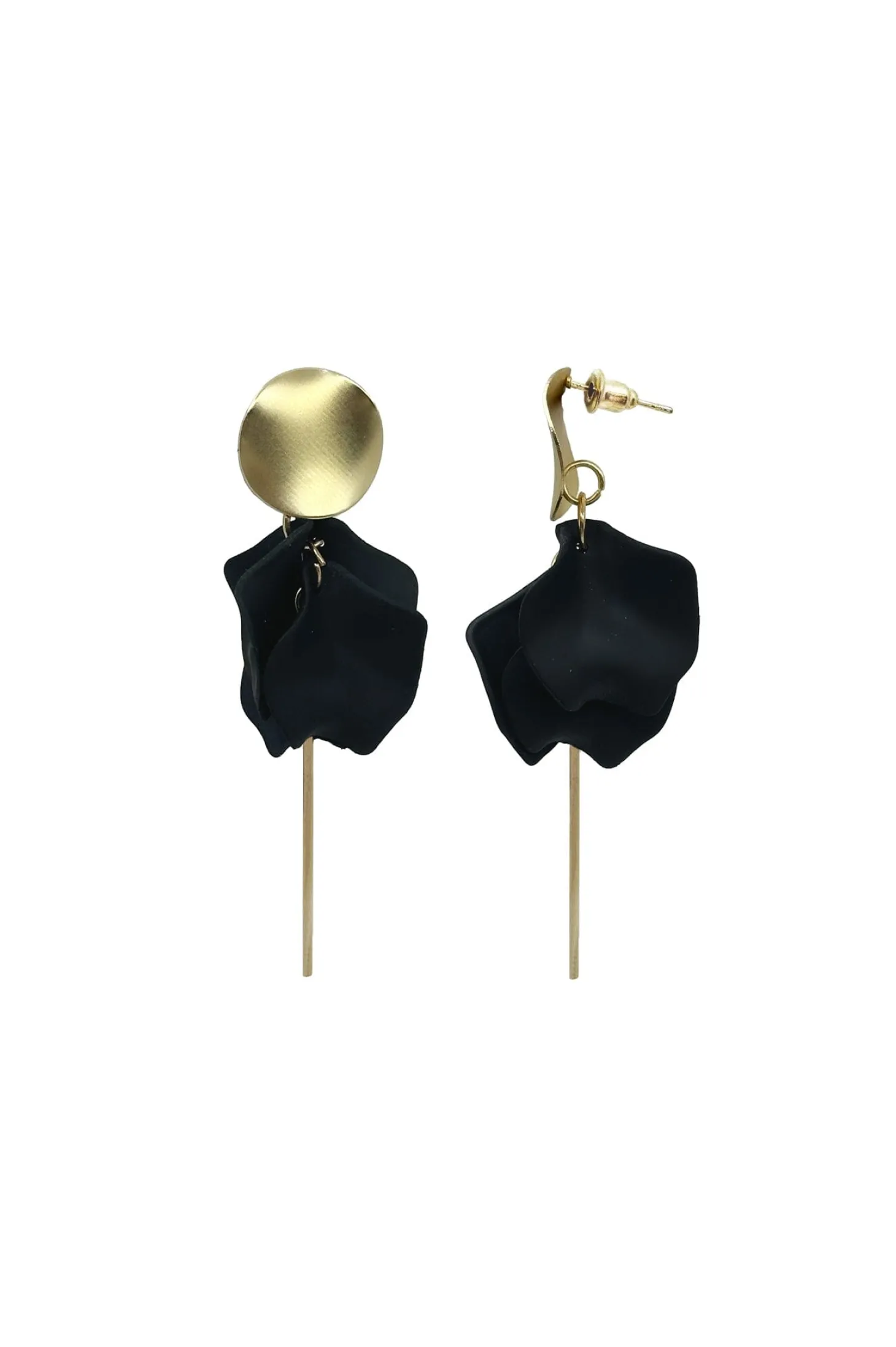 Discount Carolina Pansy Black Earrings