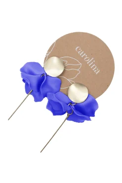 Outlet Carolina Pansy Earrings Indigo