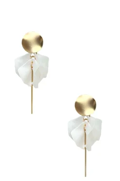 Fashion Carolina Pansy Earrings White Dove