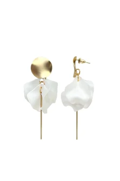 Fashion Carolina Pansy Earrings White Dove