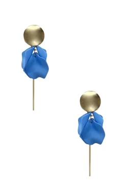 Sale Carolina Pansy Light Blue Earrings