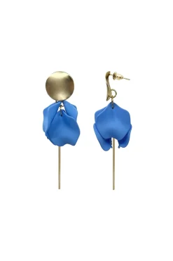 Sale Carolina Pansy Light Blue Earrings
