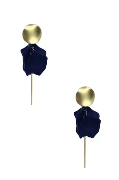 New Carolina Pansy Navy Earrings