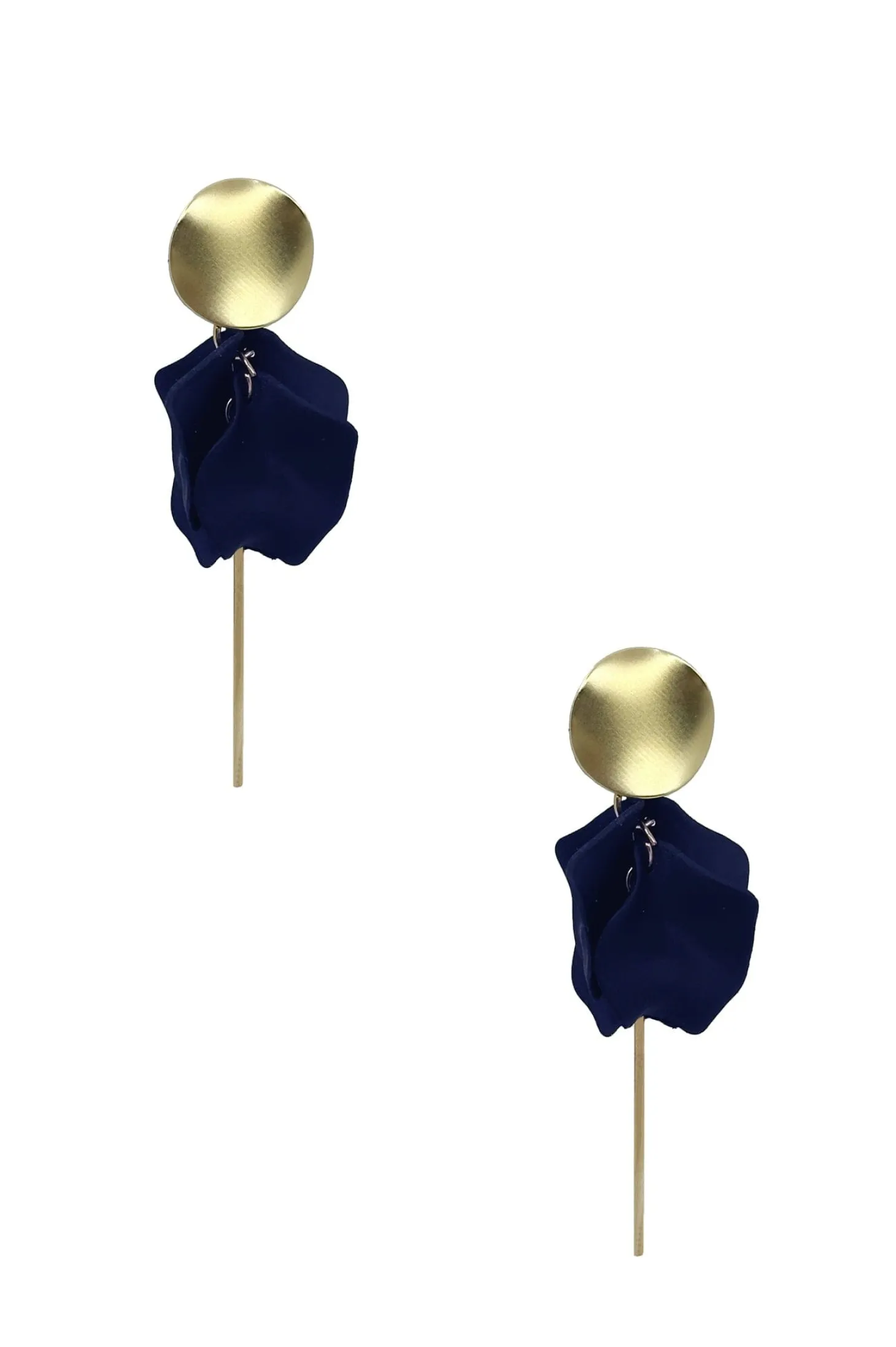 New Carolina Pansy Navy Earrings
