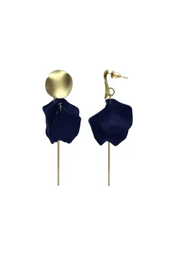 New Carolina Pansy Navy Earrings