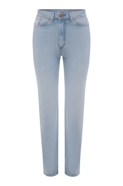 Flash Sale Carolina Payton Straight Jeans Light Denim Blue High Rise