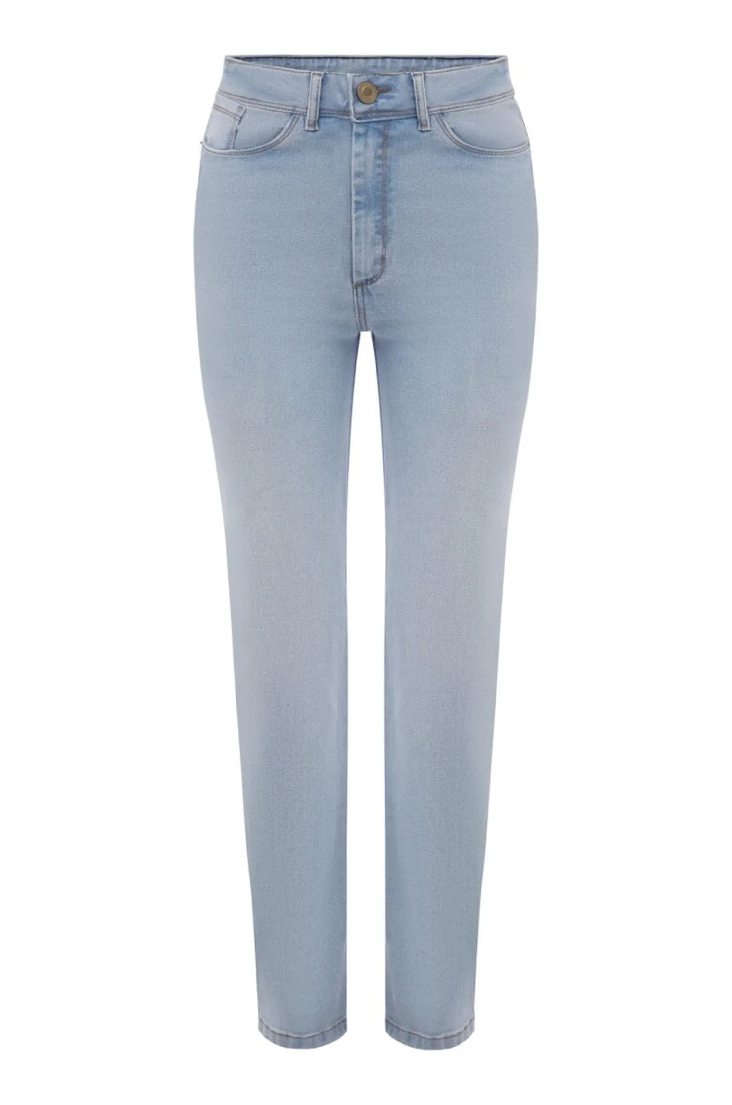 Flash Sale Carolina Payton Straight Jeans Light Denim Blue High Rise