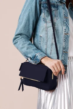 New Carolina Philippa Leather Bag Navy