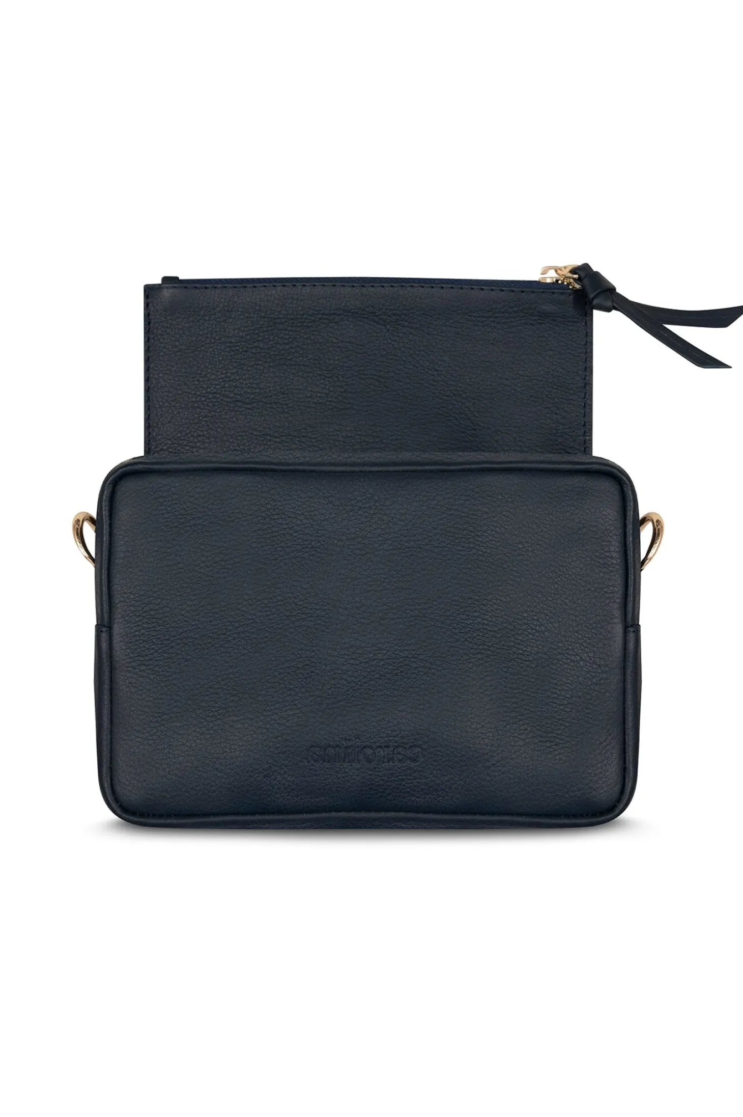 New Carolina Philippa Leather Bag Navy