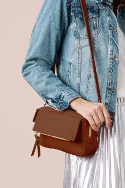Sale Carolina Philippa Leather Bag Tan
