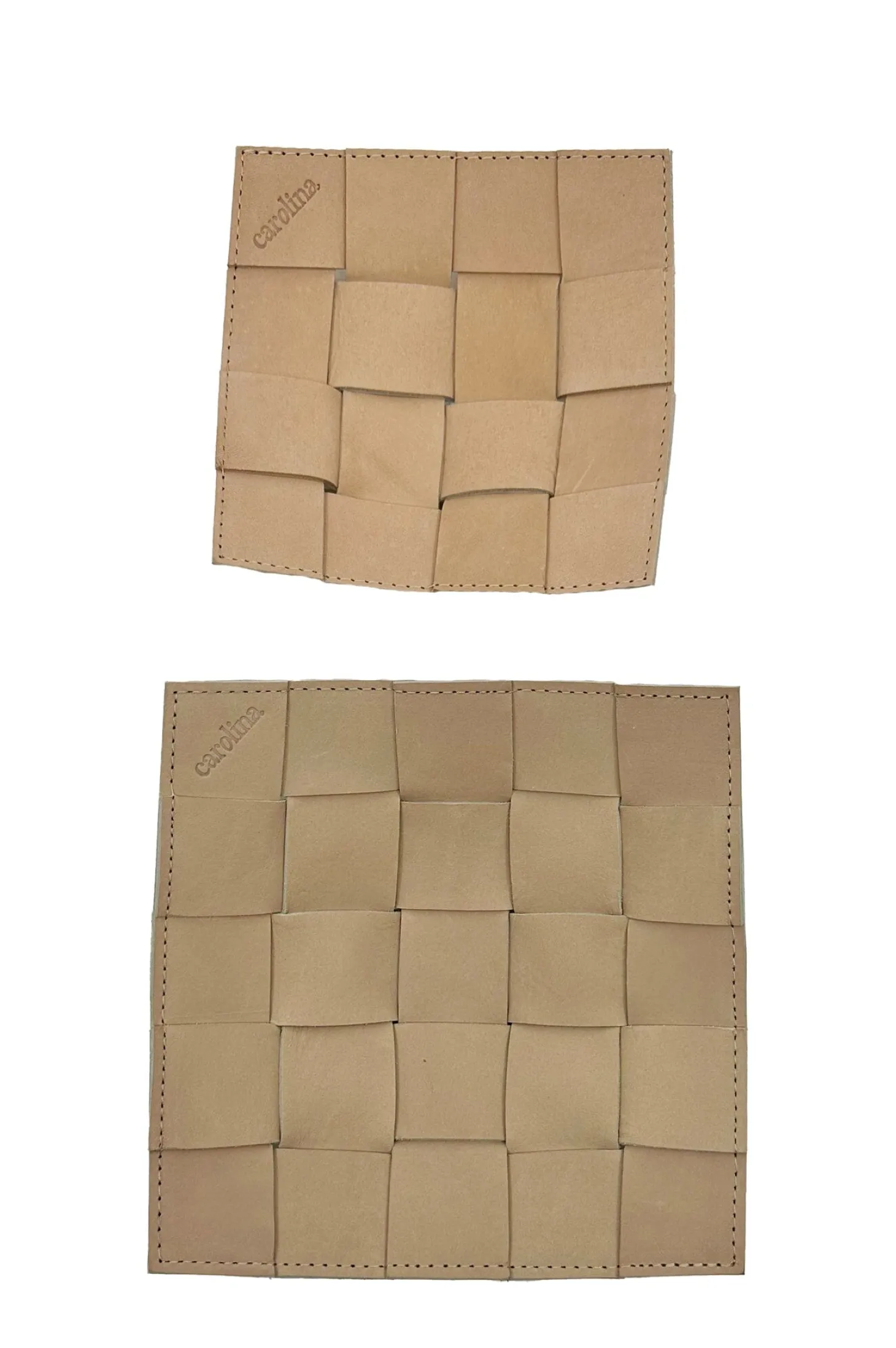 Online Carolina Plaited Leather Trays Pack of 2