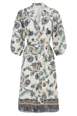 Best Sale Carolina Portia Linen Dress Navy and White