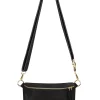 Outlet Carolina Ramona Leather Handbag Black Metallic