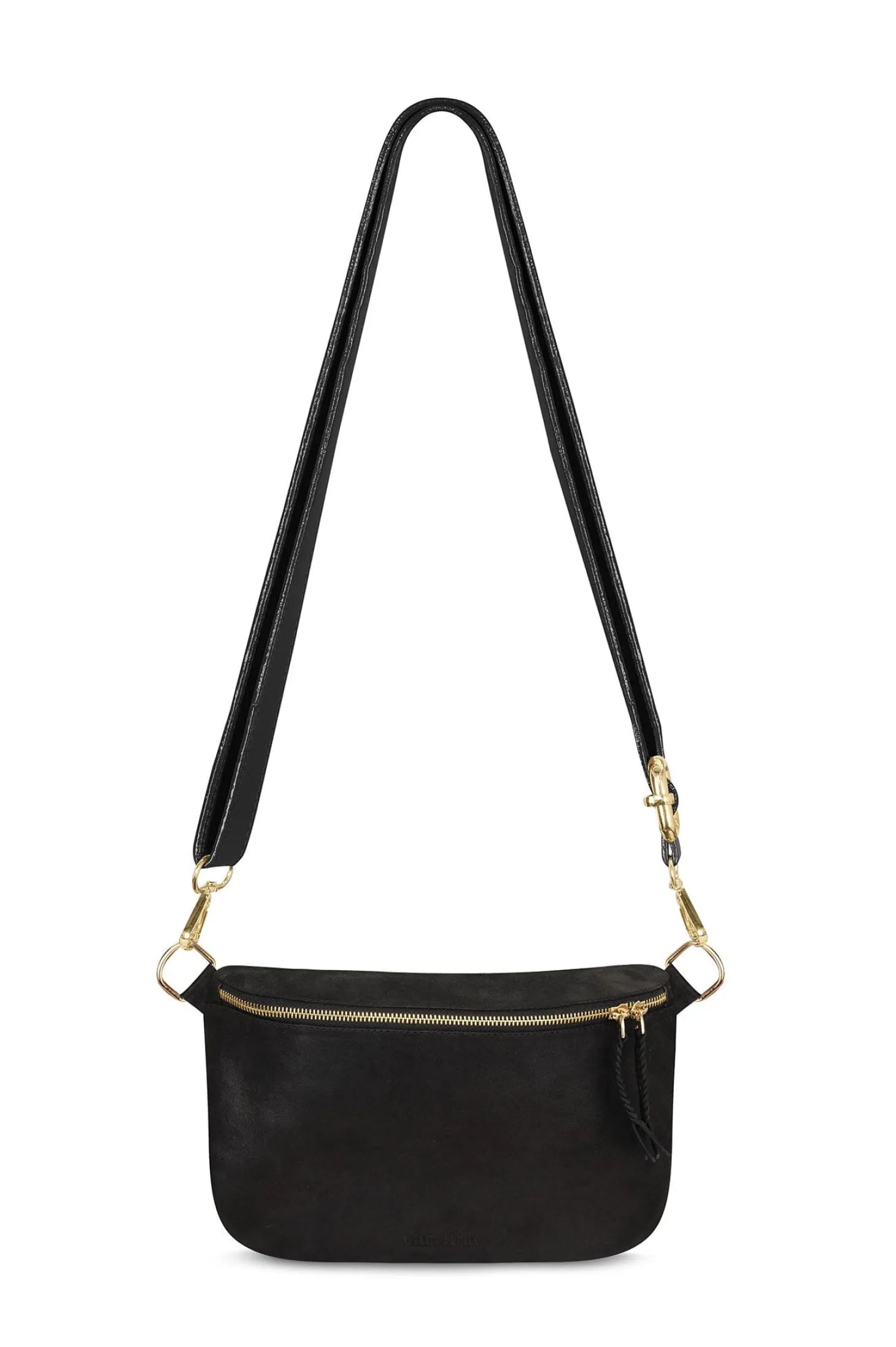 Outlet Carolina Ramona Leather Handbag Black Metallic
