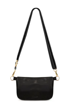 Outlet Carolina Ramona Leather Handbag Black Metallic