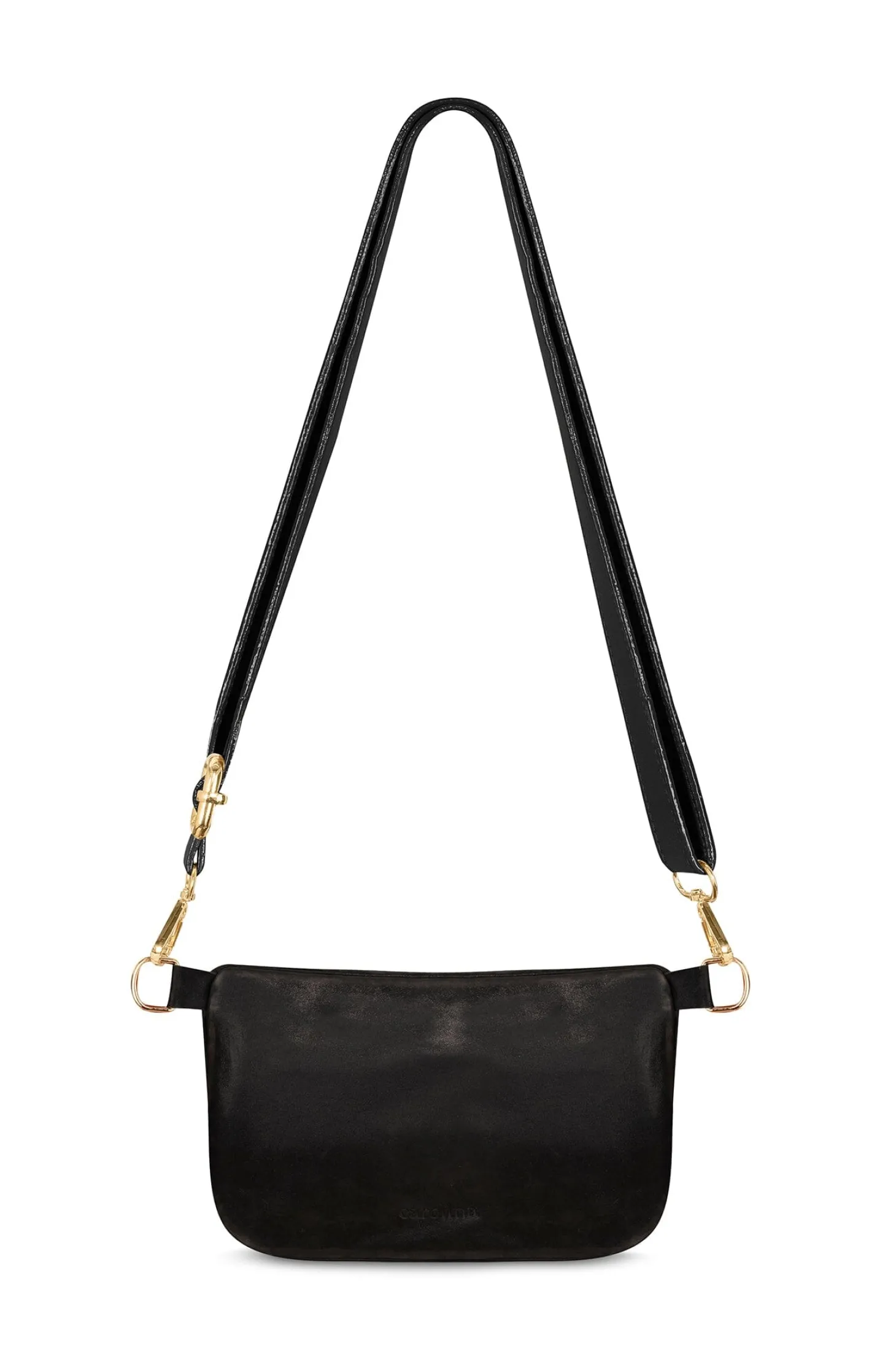 Outlet Carolina Ramona Leather Handbag Black Metallic