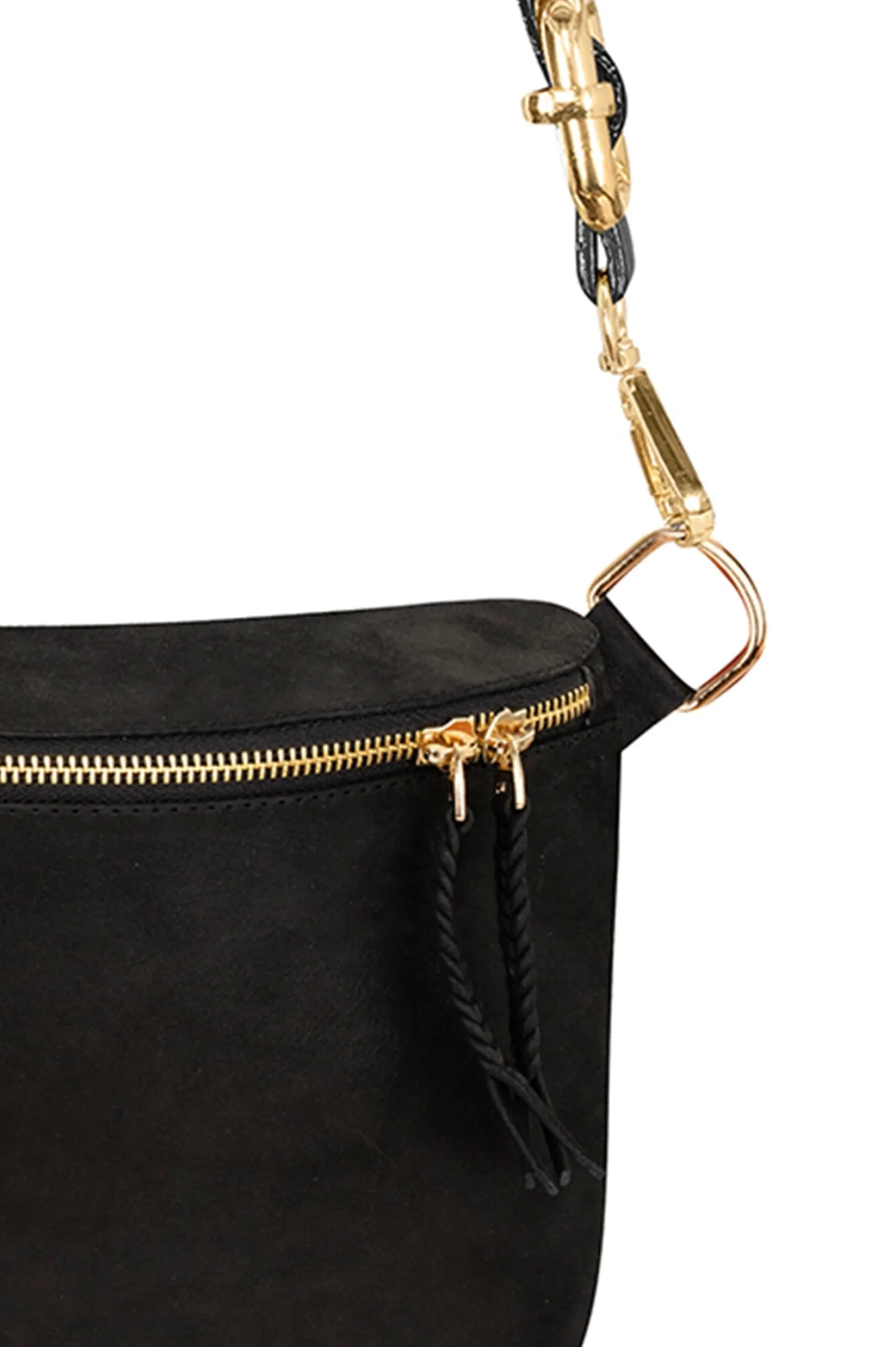 Outlet Carolina Ramona Leather Handbag Black Metallic