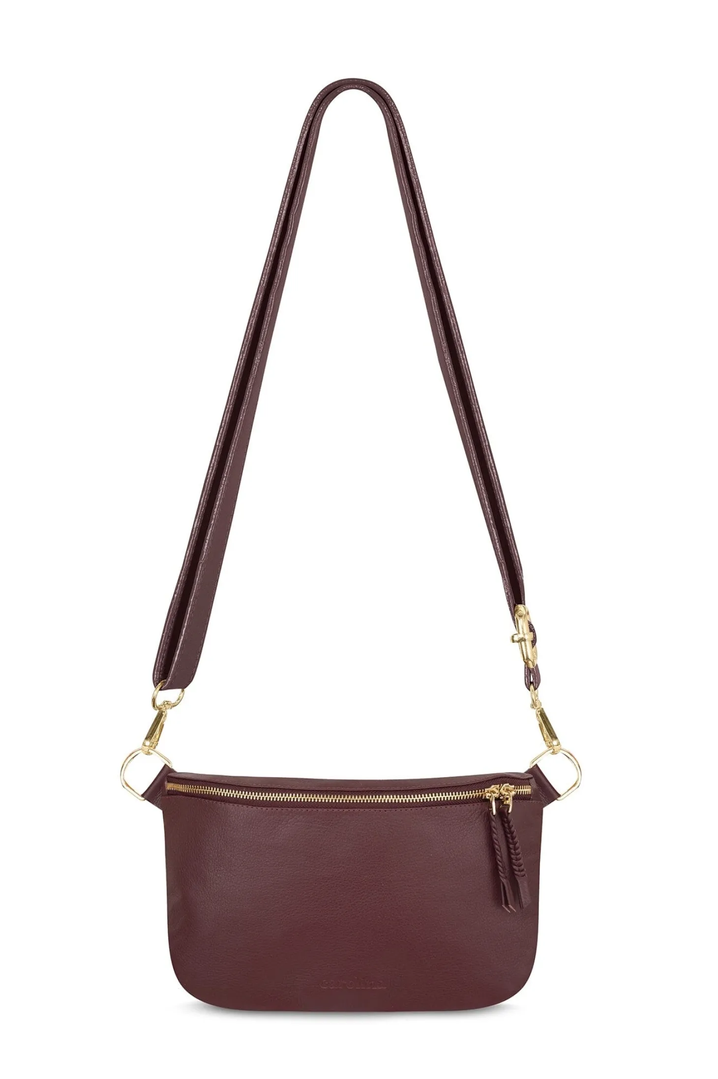 Fashion Carolina Ramona Leather Handbag Burgundy
