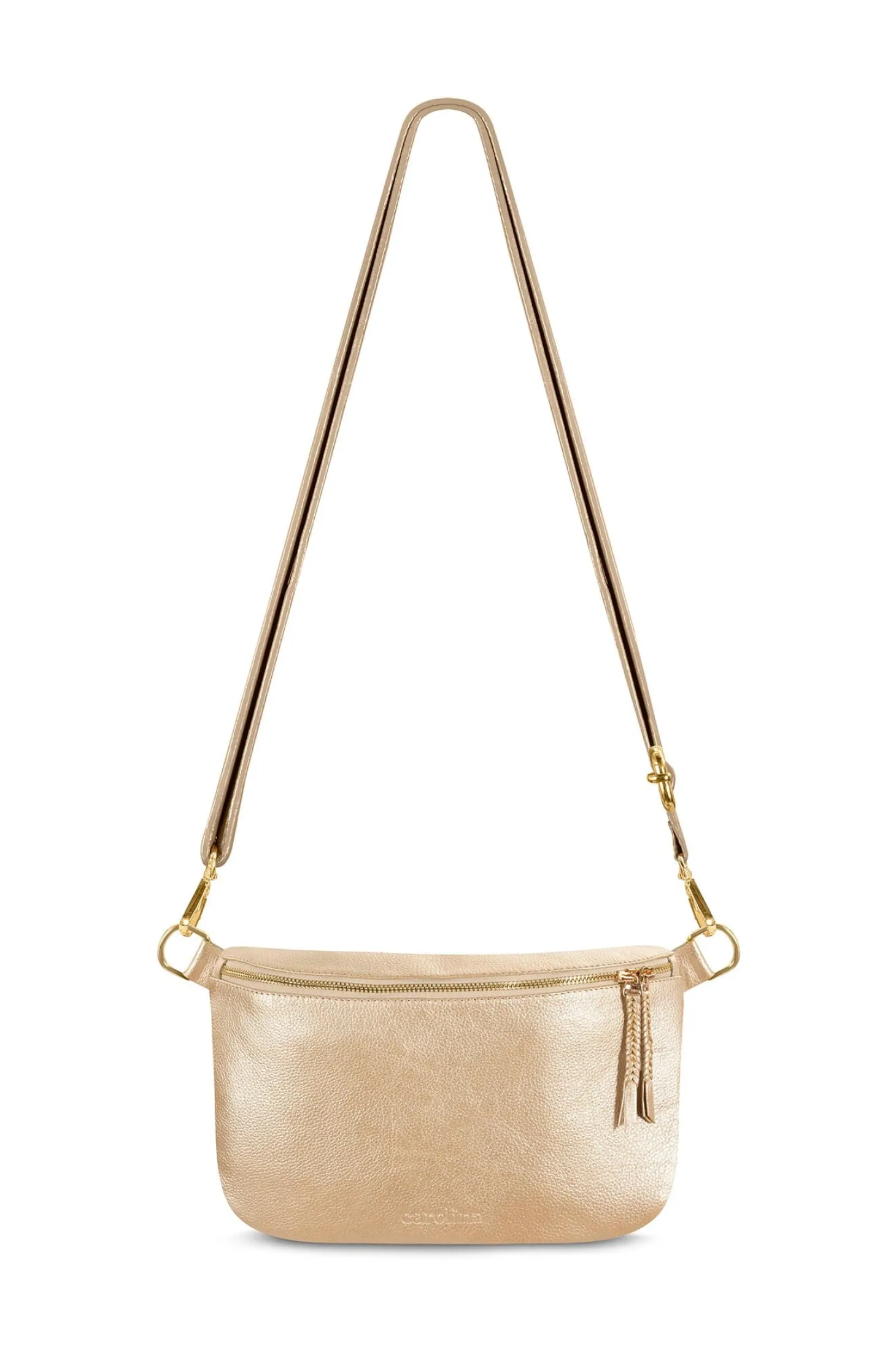 Outlet Carolina Ramona Leather Handbag Gold