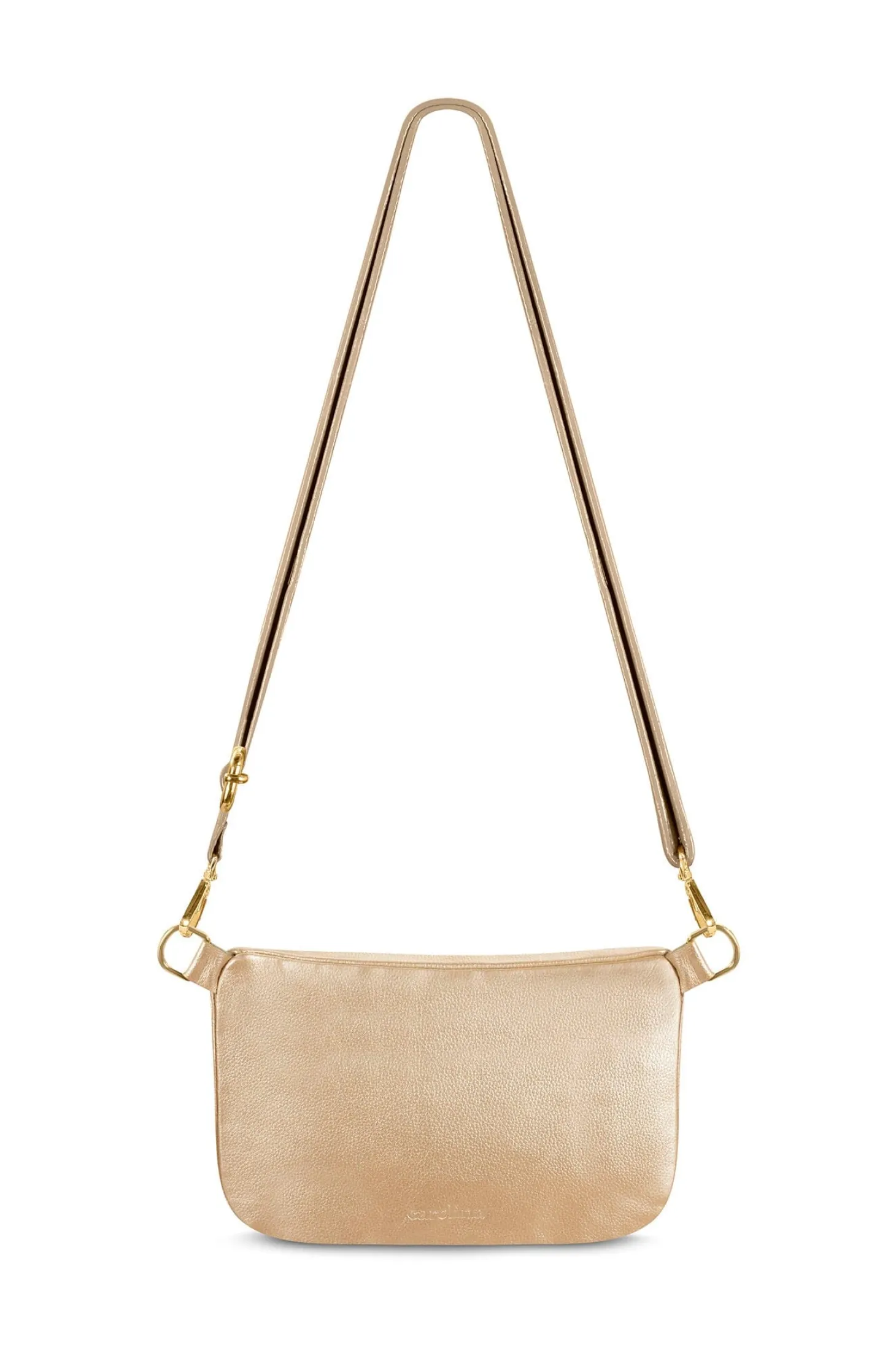 Outlet Carolina Ramona Leather Handbag Gold