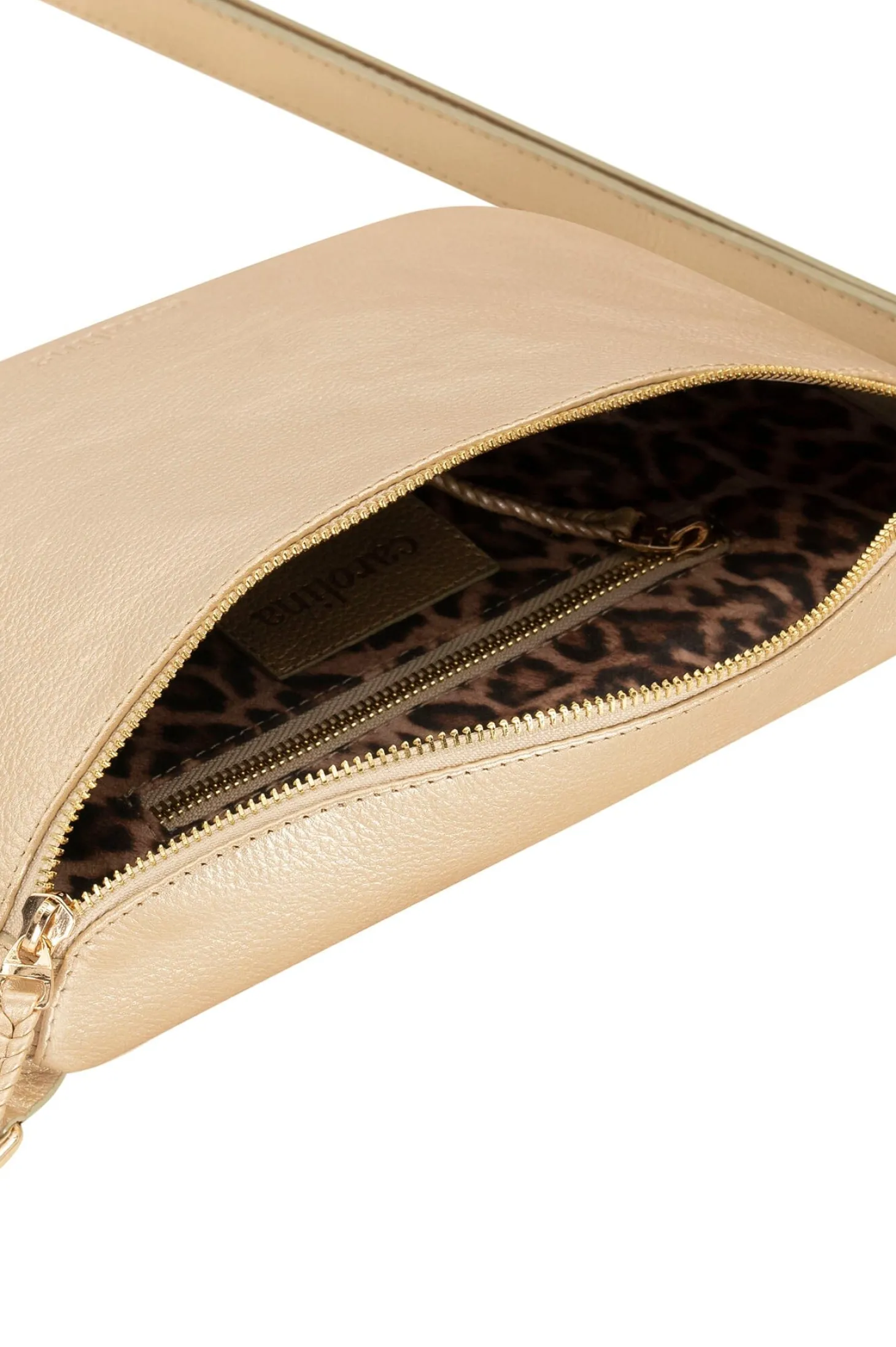Outlet Carolina Ramona Leather Handbag Gold