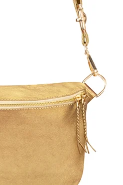 Cheap Carolina Ramona Leather Handbag Gold Metallic