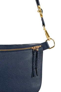 Cheap Carolina Ramona Leather Handbag Navy